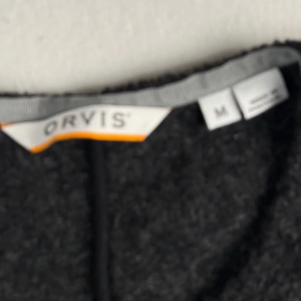 Orvis‎ Womens Charcoal Grey Wool Blend Full Zip Longline Cardigan Sweater Coat M